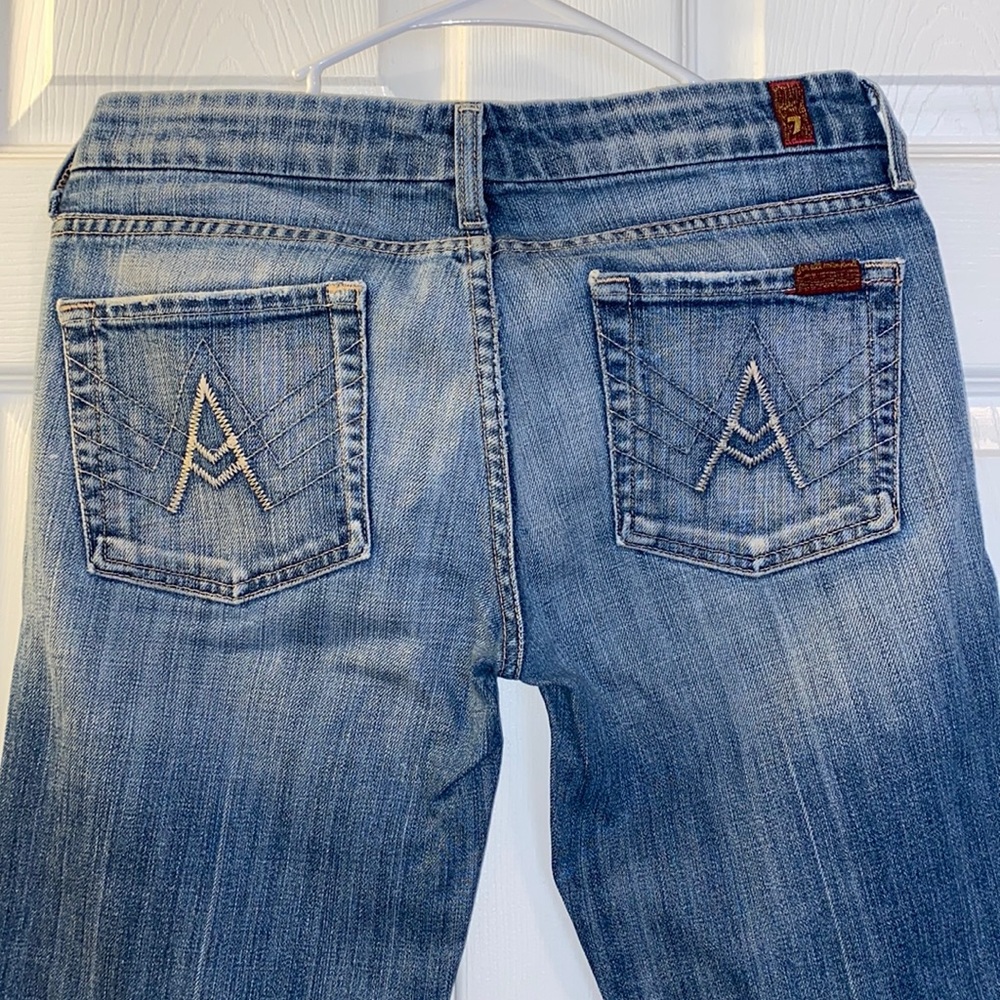 Light blue sexy 7 for all mankind cut off at the bottom jeans… too small for me
